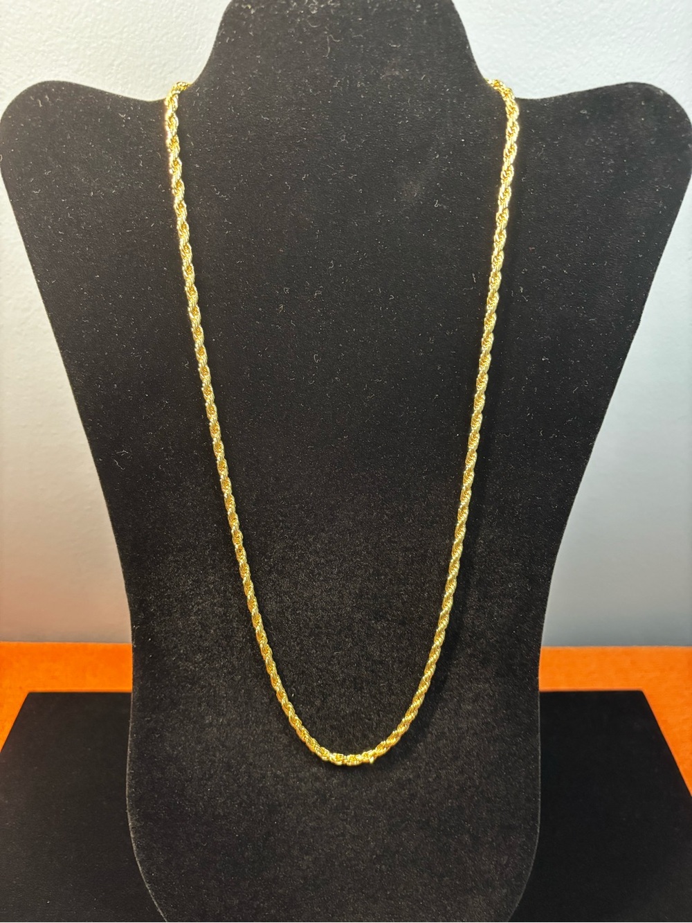 Classic Gold Filled Rope Chain Necklace ( Unisex )